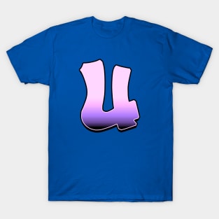 Letter U - Pink fade T-Shirt